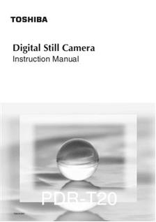 Toshiba PDR T 20 manual. Camera Instructions.